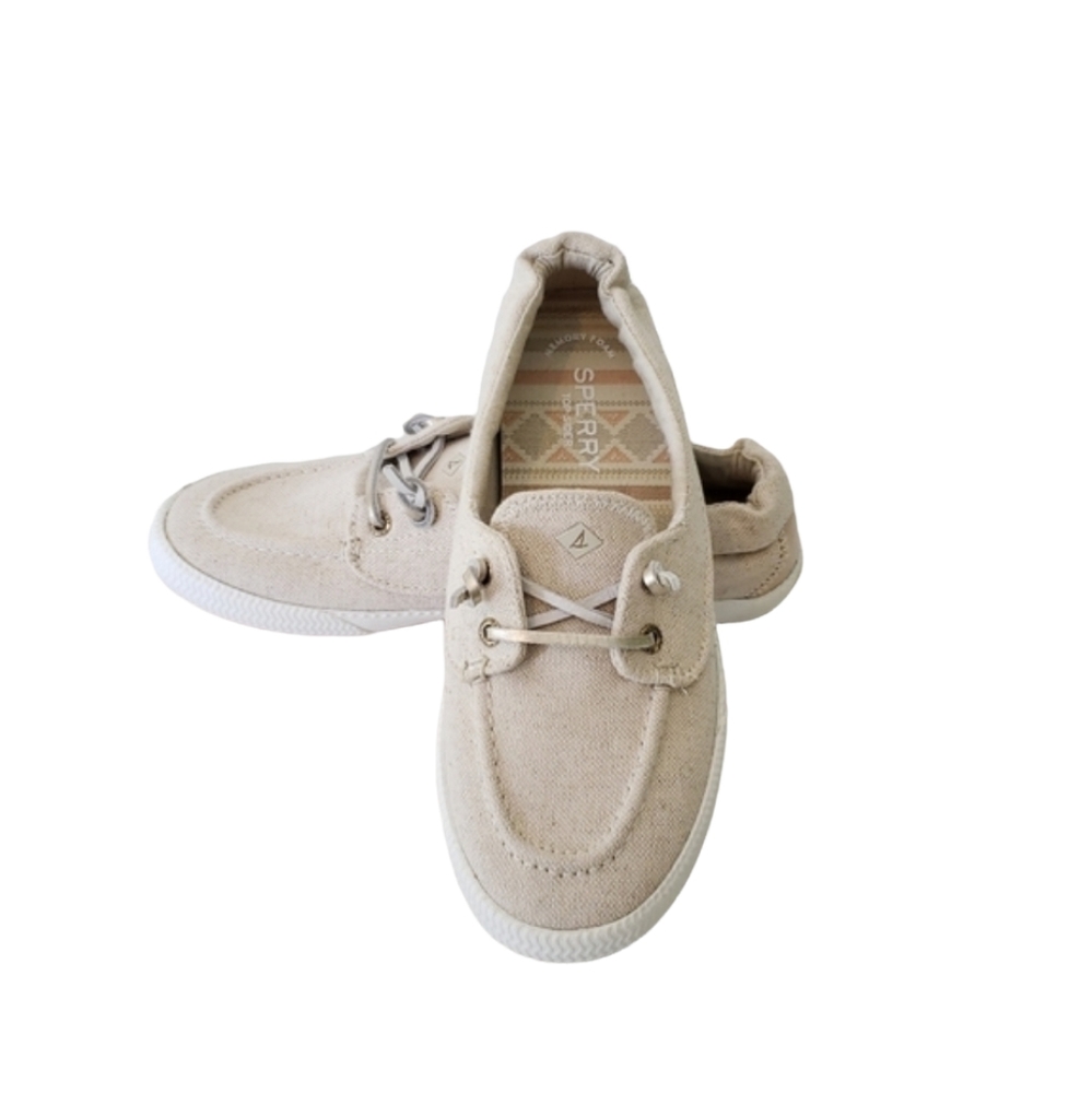 SPERRY TOP-SIDER MEMORY FOAM FABRIC UPPERS GUC  VERY LIGHTLY WORN SHOES SIZE 7.5